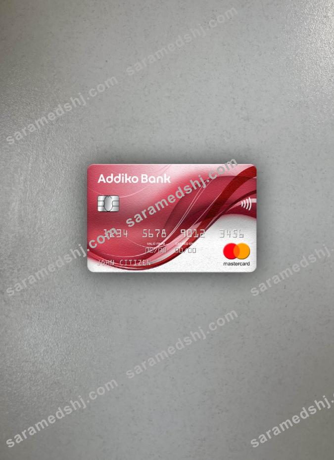 Montenegro Addiko Bank mastercard photolook front